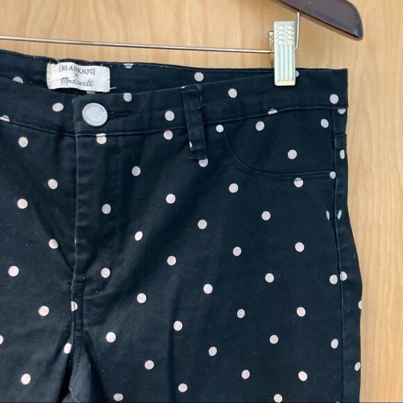 BLANK NYC & MADWELL Sz 31 Collab Polka Dot jeans Comfort Modern Skinny - Picture 2 of 6